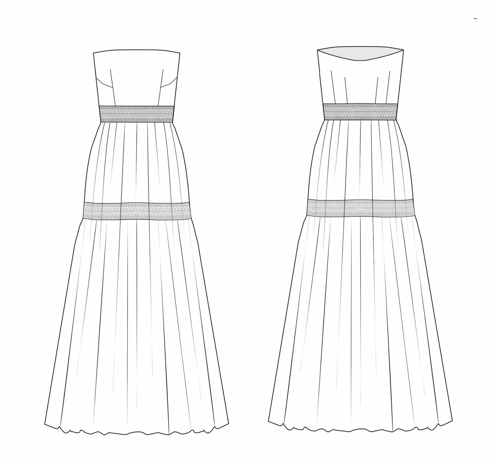 Technical flat and colour-up