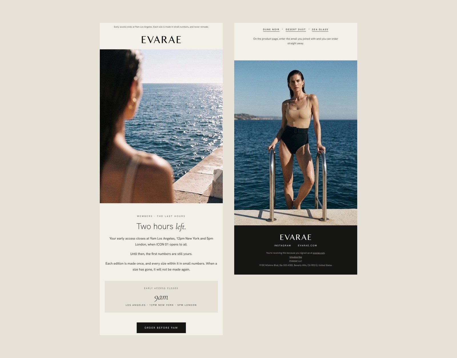 EVARAE email, Two hours left
