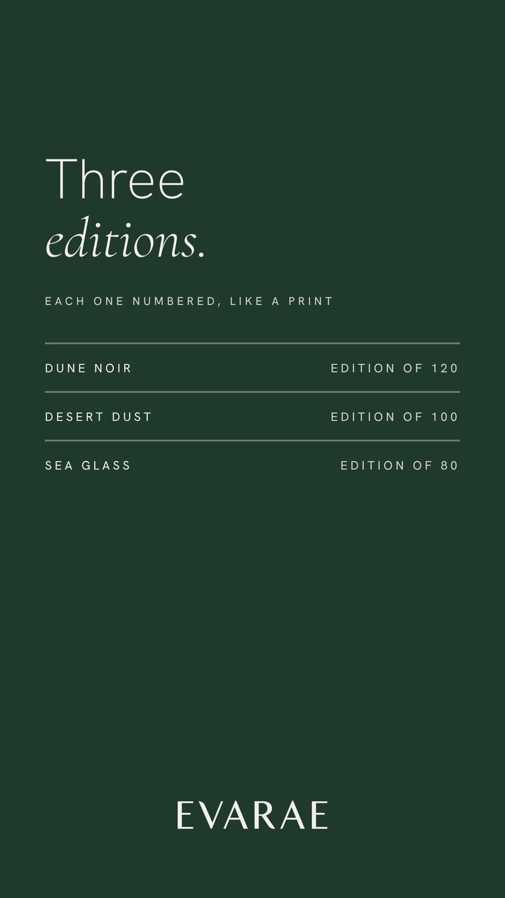 EVARAE Story layout, three editions