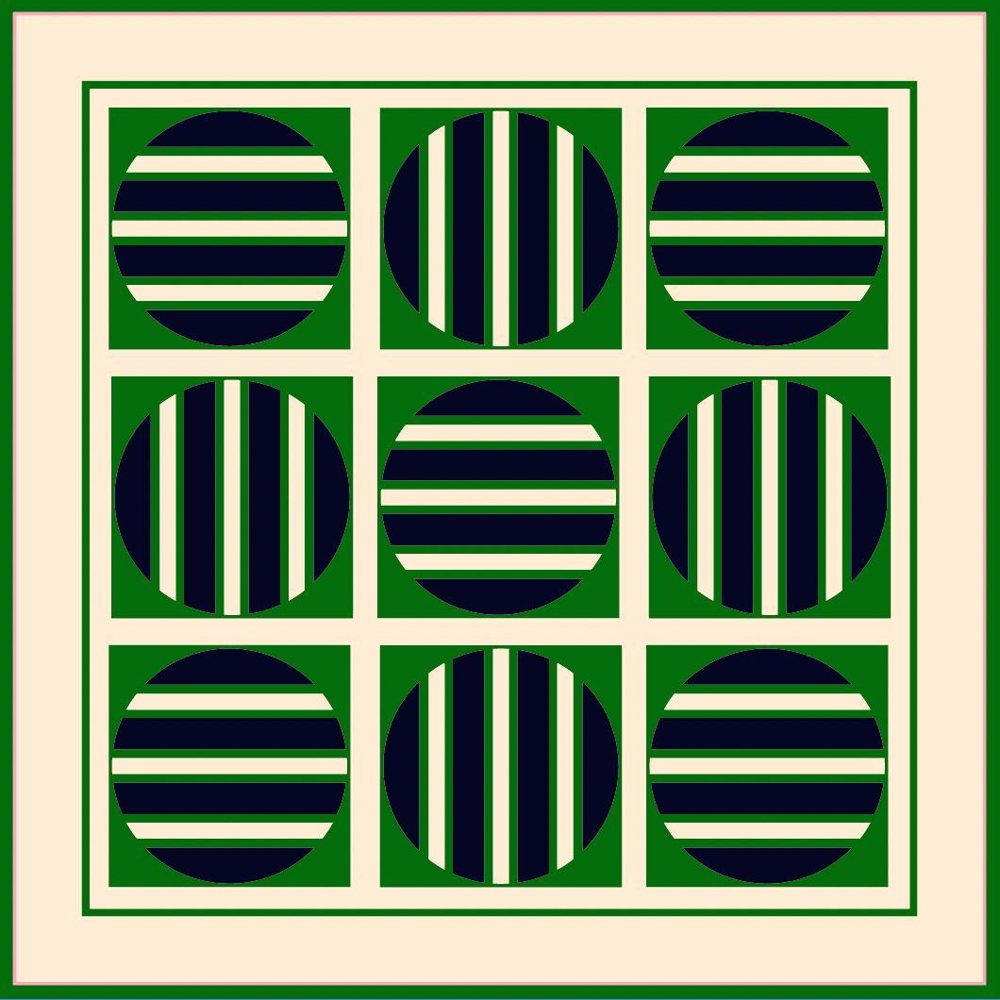 Garden green and rose print 091