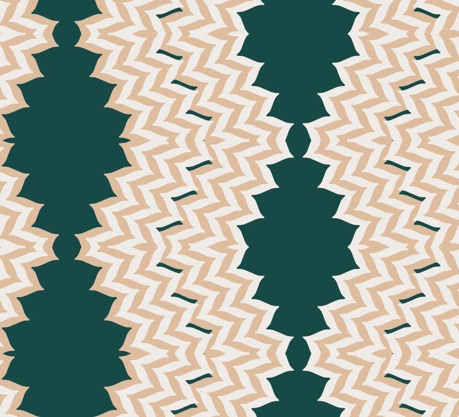 Garden green and rose print 101