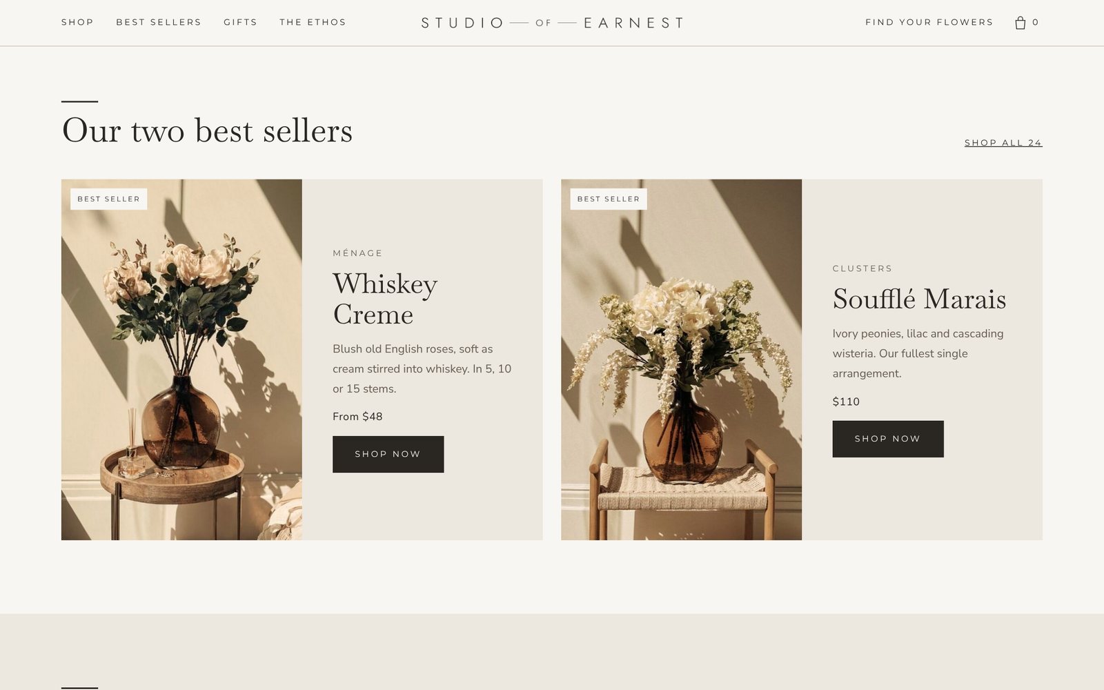 Studio of Earnest, the two best sellers