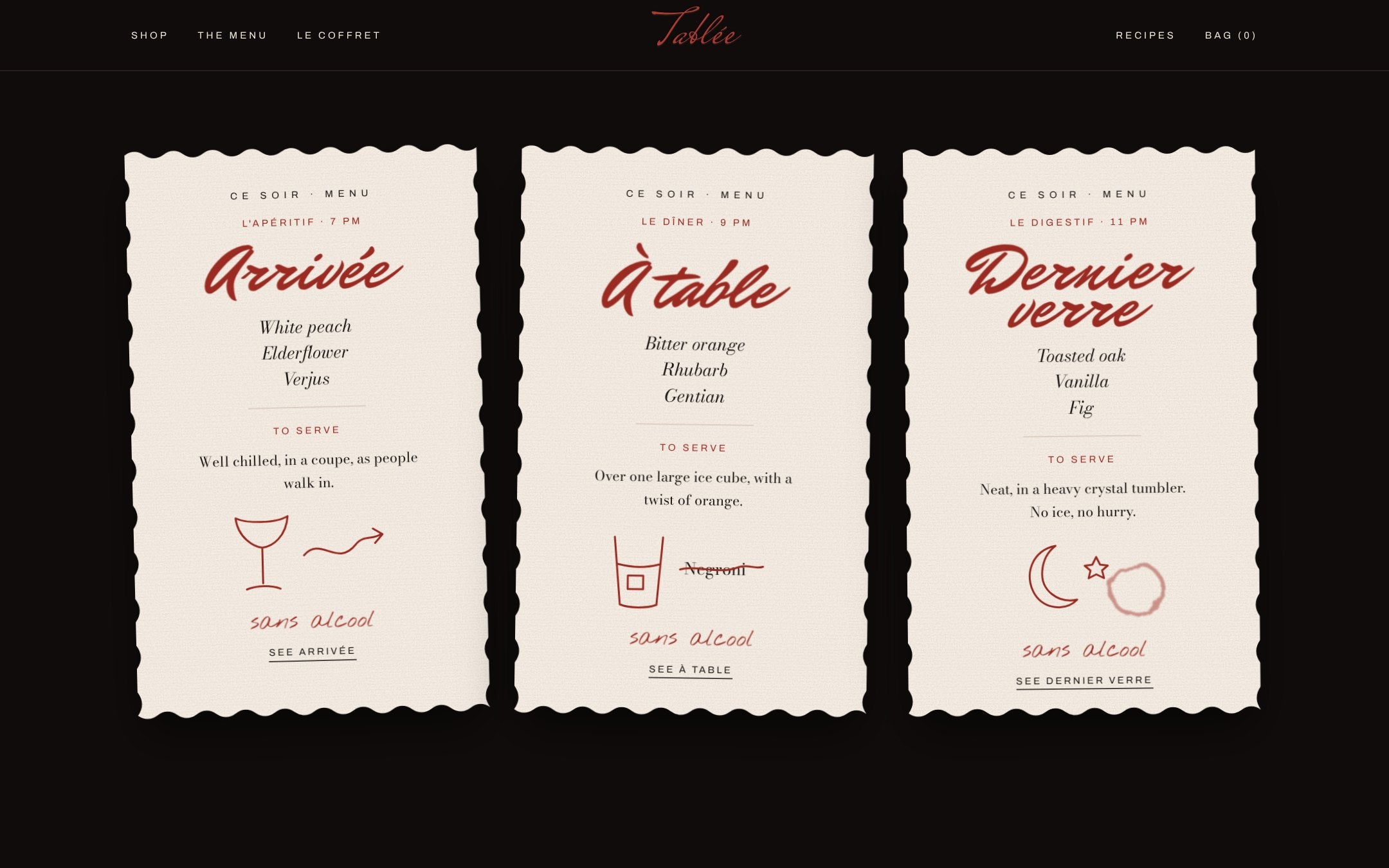 Tablée, every bottle is a course